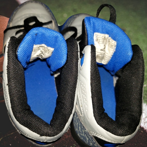 Nike Shaq Gray/Blue High Top Sneakers Boys size 13 - Picture 6 of 8